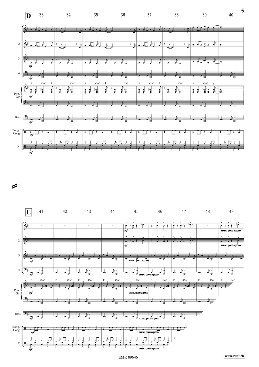 Tequila Tequila Brass Quartet scores gallery preview page 5
