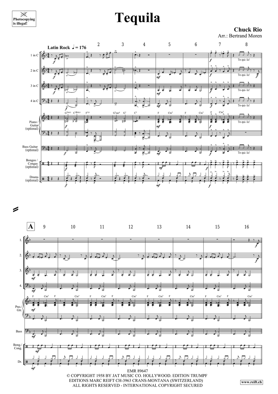 Tequila Tequila Woodwind Quartet scores gallery preview page 3