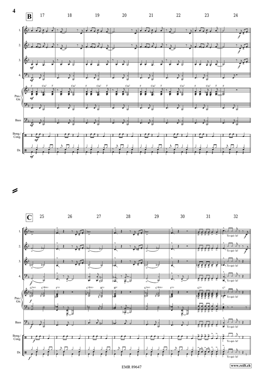 Tequila Tequila Woodwind Quartet scores gallery preview page 4