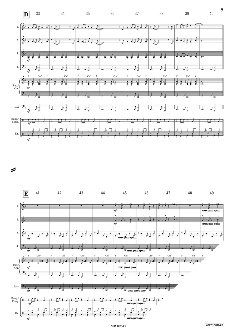 Tequila Tequila Woodwind Quartet scores gallery preview page 5