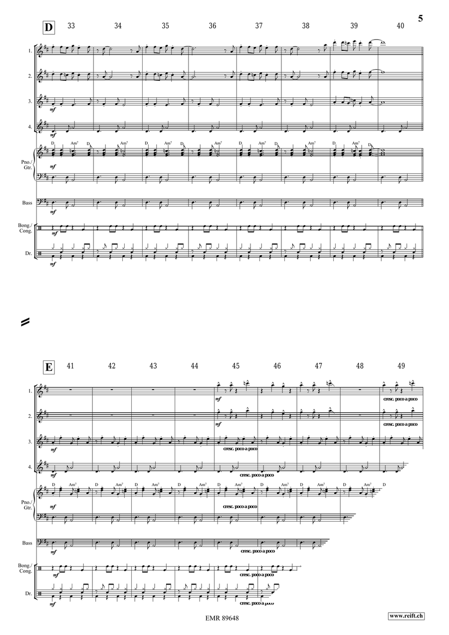 Tequila Tequila Flute Quartet scores gallery preview page 5