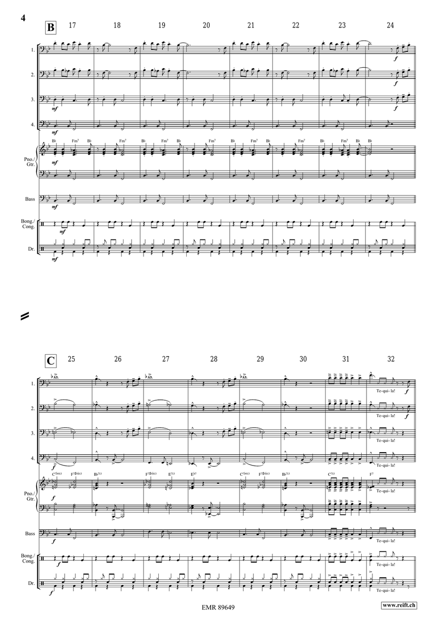 Tequila Tequila Bassoon Quartet scores gallery preview page 4