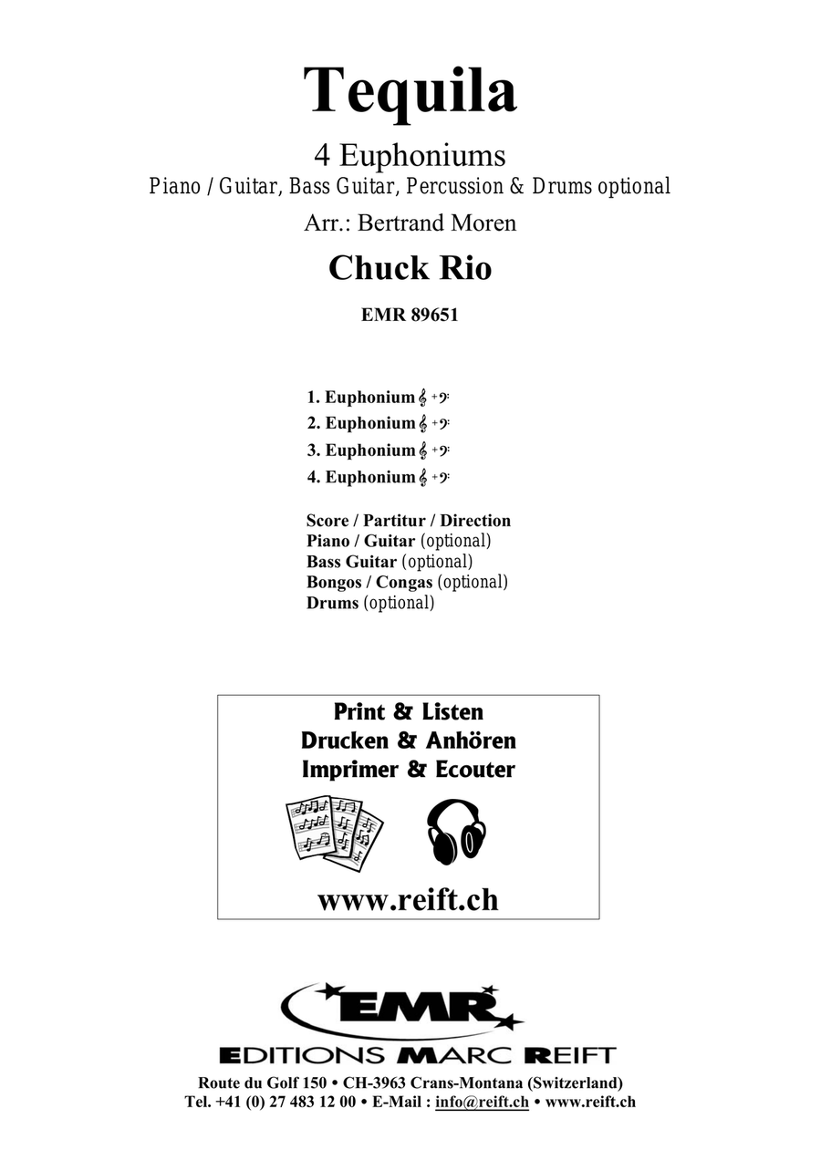 Tequila Tequila Euphonium Quartet scores gallery preview page 2