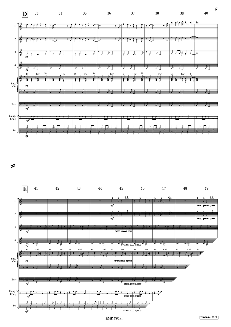 Tequila Tequila Euphonium Quartet scores gallery preview page 5
