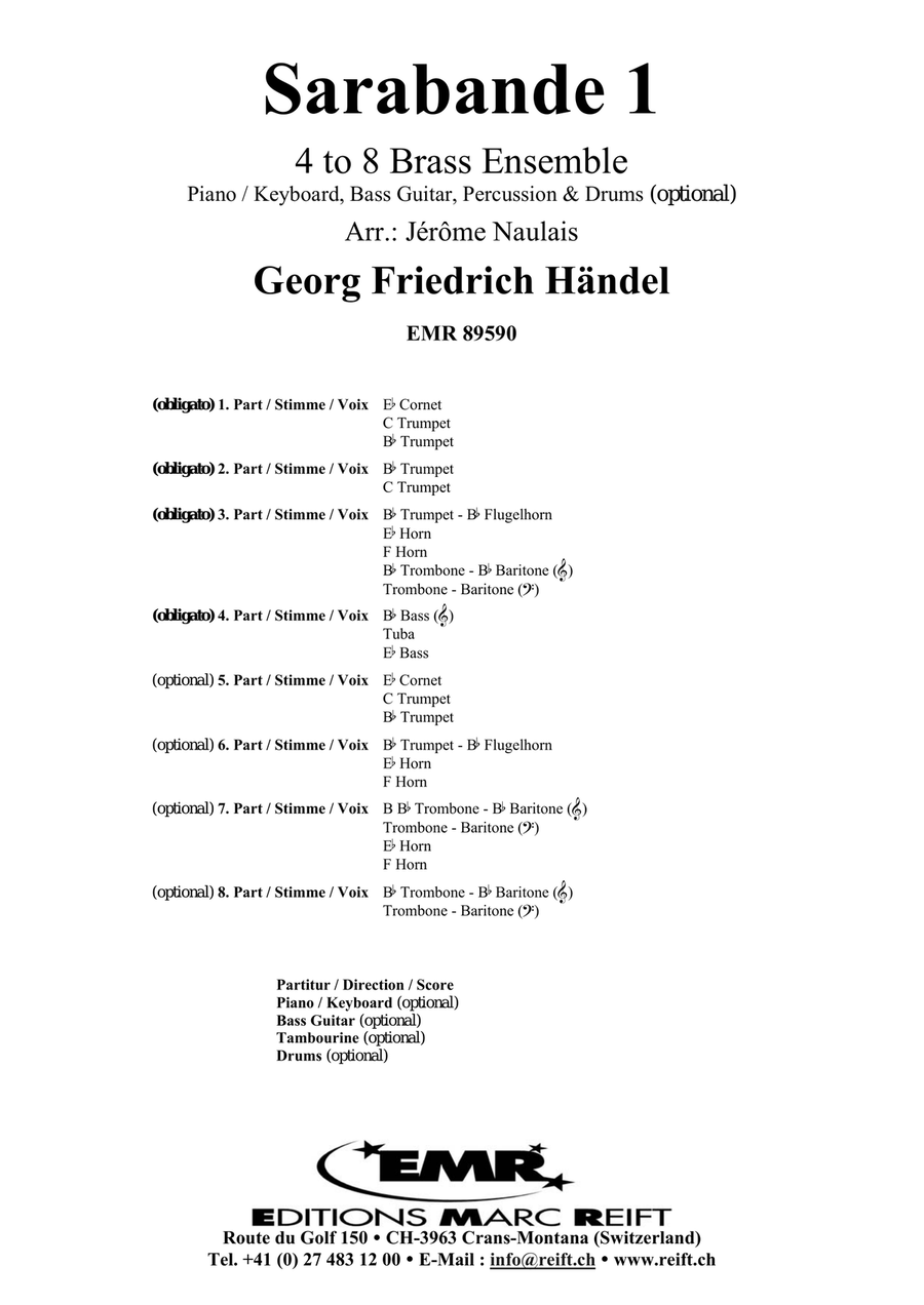 Sarabande 1 Sarabande 1 Score scores gallery preview page 2