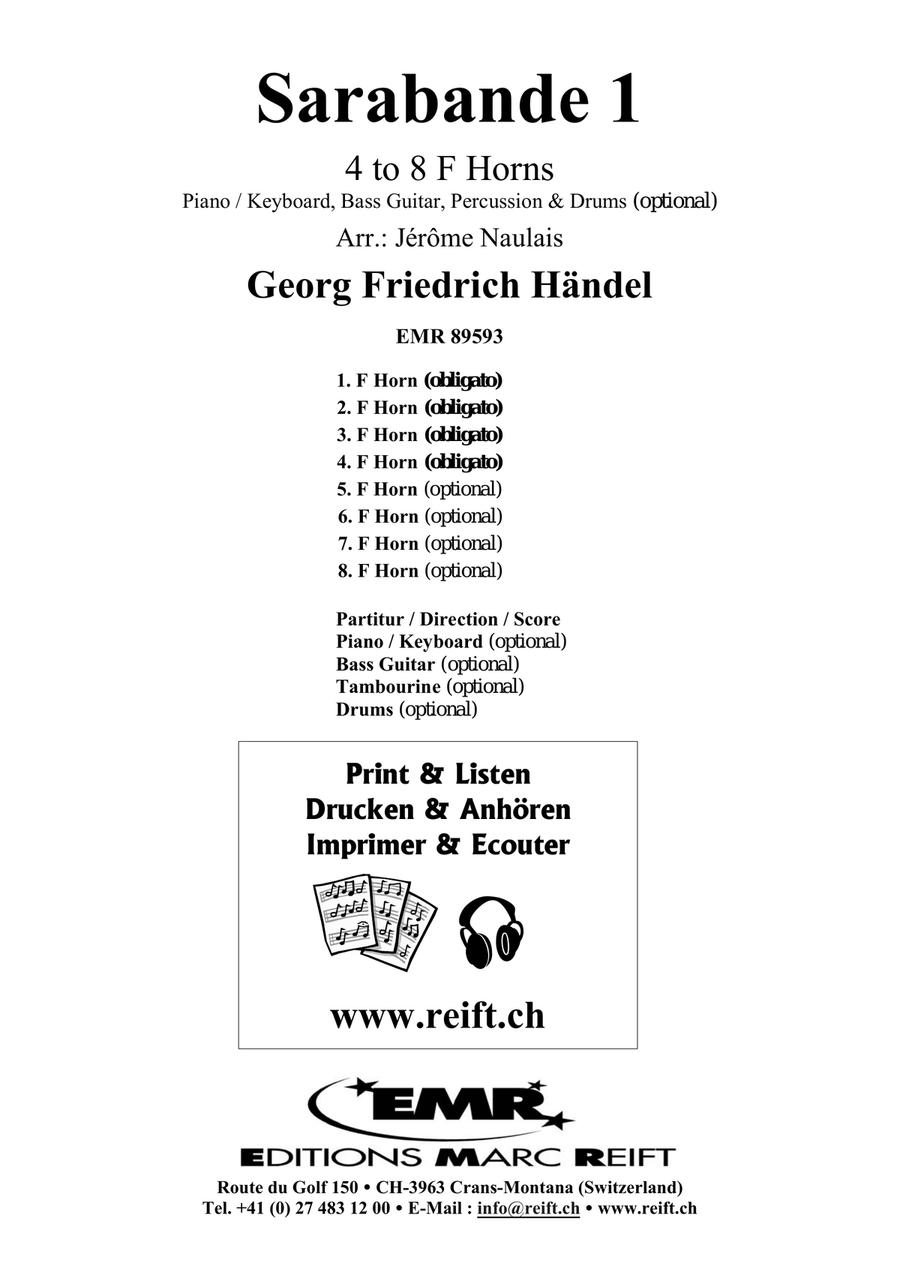 Sarabande 1 Sarabande 1 Score scores gallery preview page 2