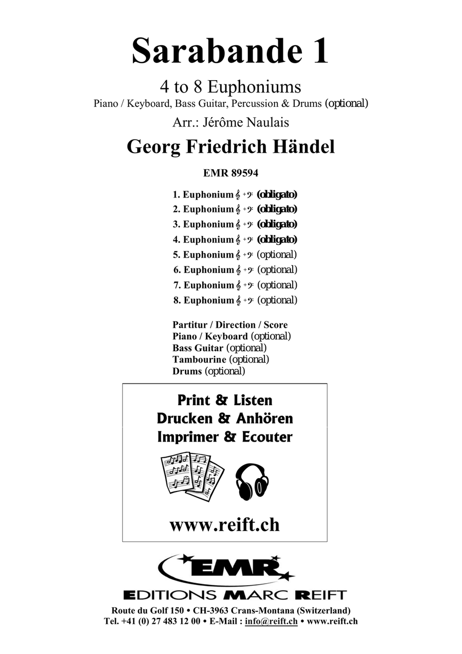 Sarabande 1 Sarabande 1 Euphonium scores gallery preview page 2