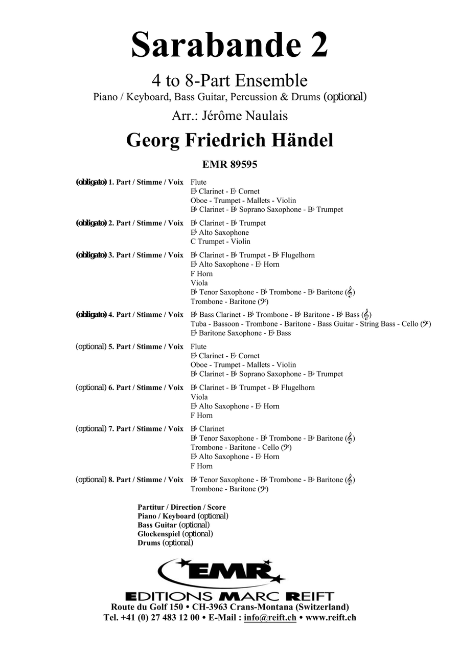Sarabande 2 Sarabande 2 Score scores gallery preview page 2