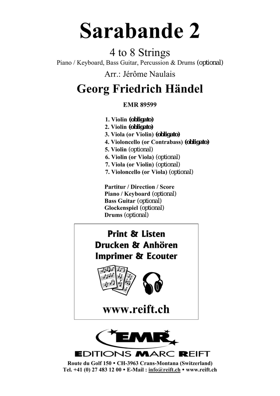 Sarabande 2 Sarabande 2 Score scores gallery preview page 2