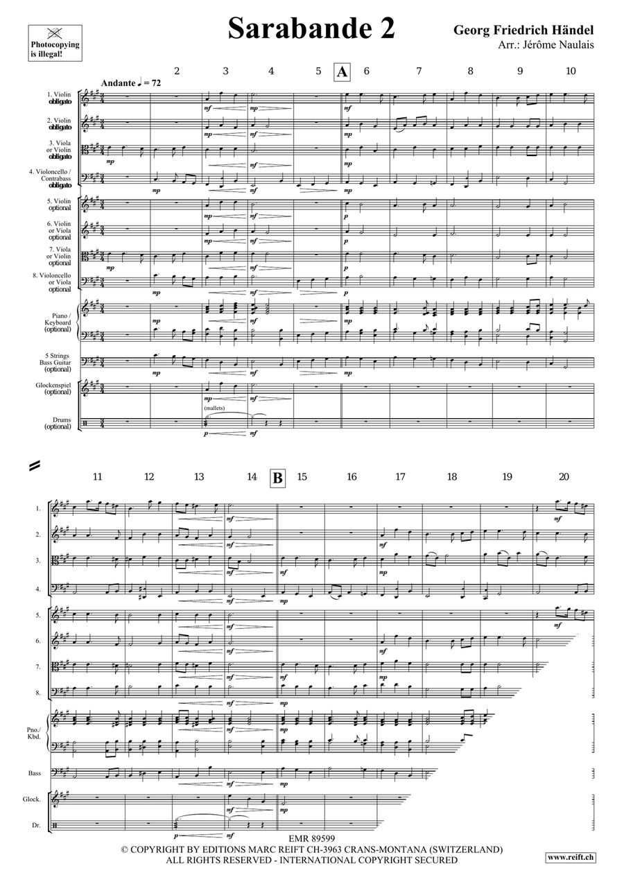 Sarabande 2 Sarabande 2 Score scores gallery preview page 4