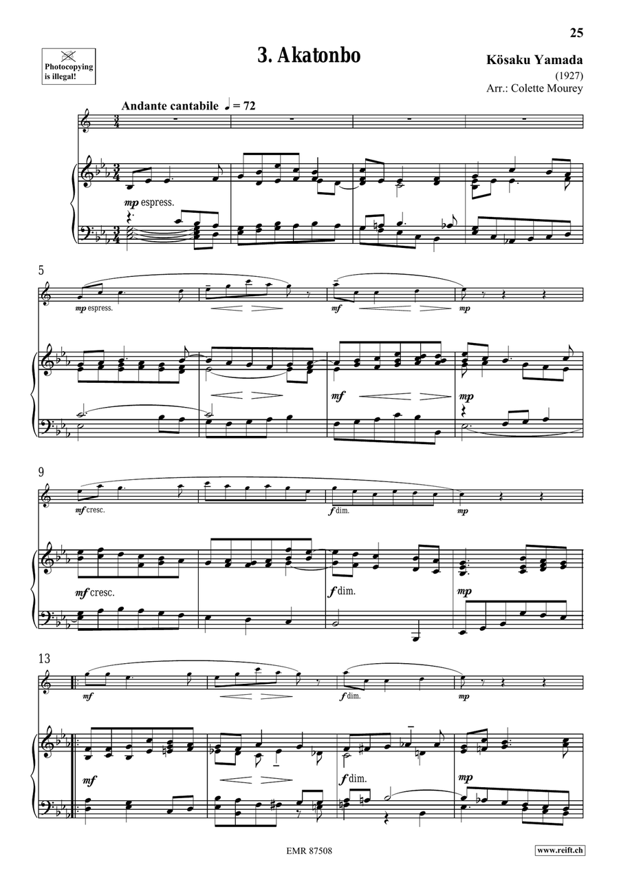 Folk Songs From Japan Folk Songs From Japan Alto Saxophone scores gallery preview page 8