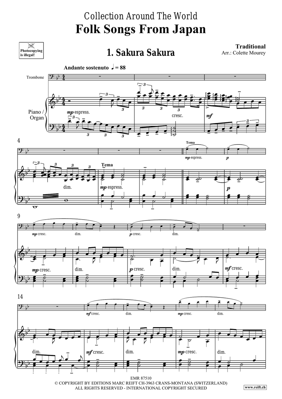 Folk Songs From Japan Folk Songs From Japan Organ scores gallery preview page 4