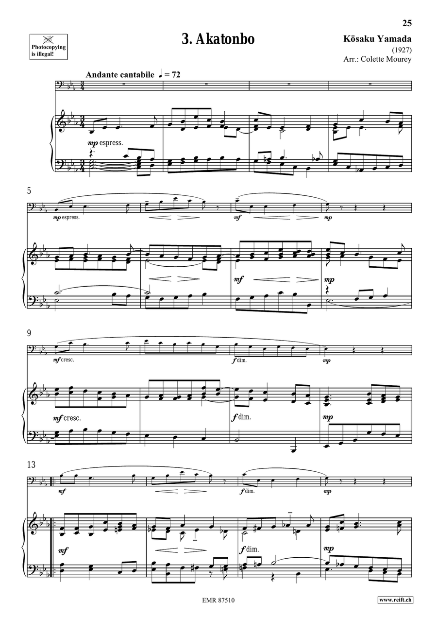 Folk Songs From Japan Folk Songs From Japan Organ scores gallery preview page 8