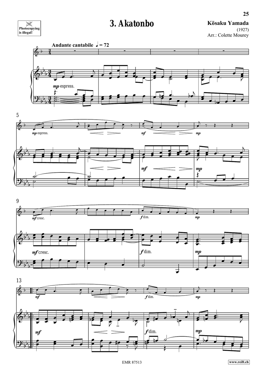Folk Songs From Japan Folk Songs From Japan Organ scores gallery preview page 8
