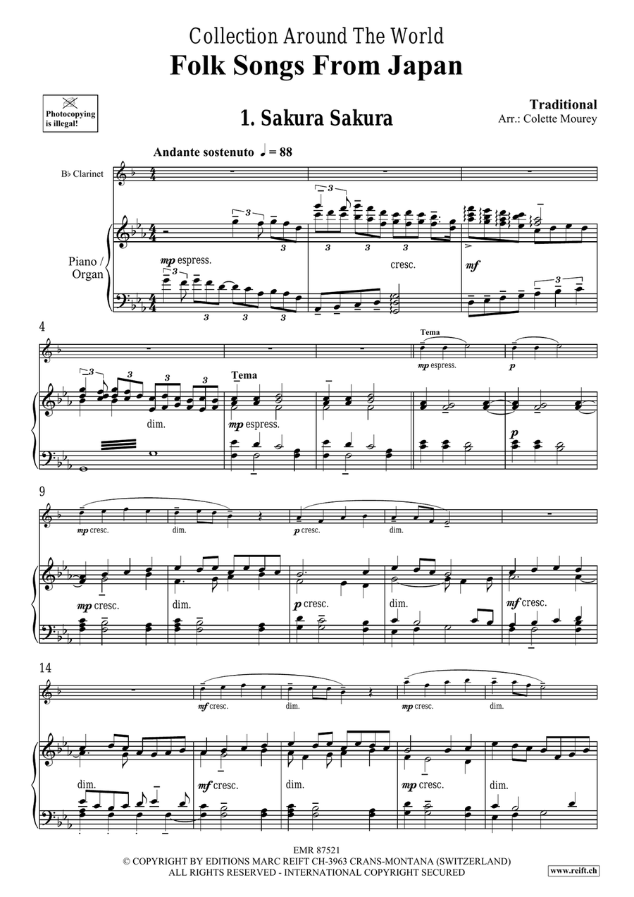 Folk Songs From Japan Folk Songs From Japan Clarinet Solo scores gallery preview page 4