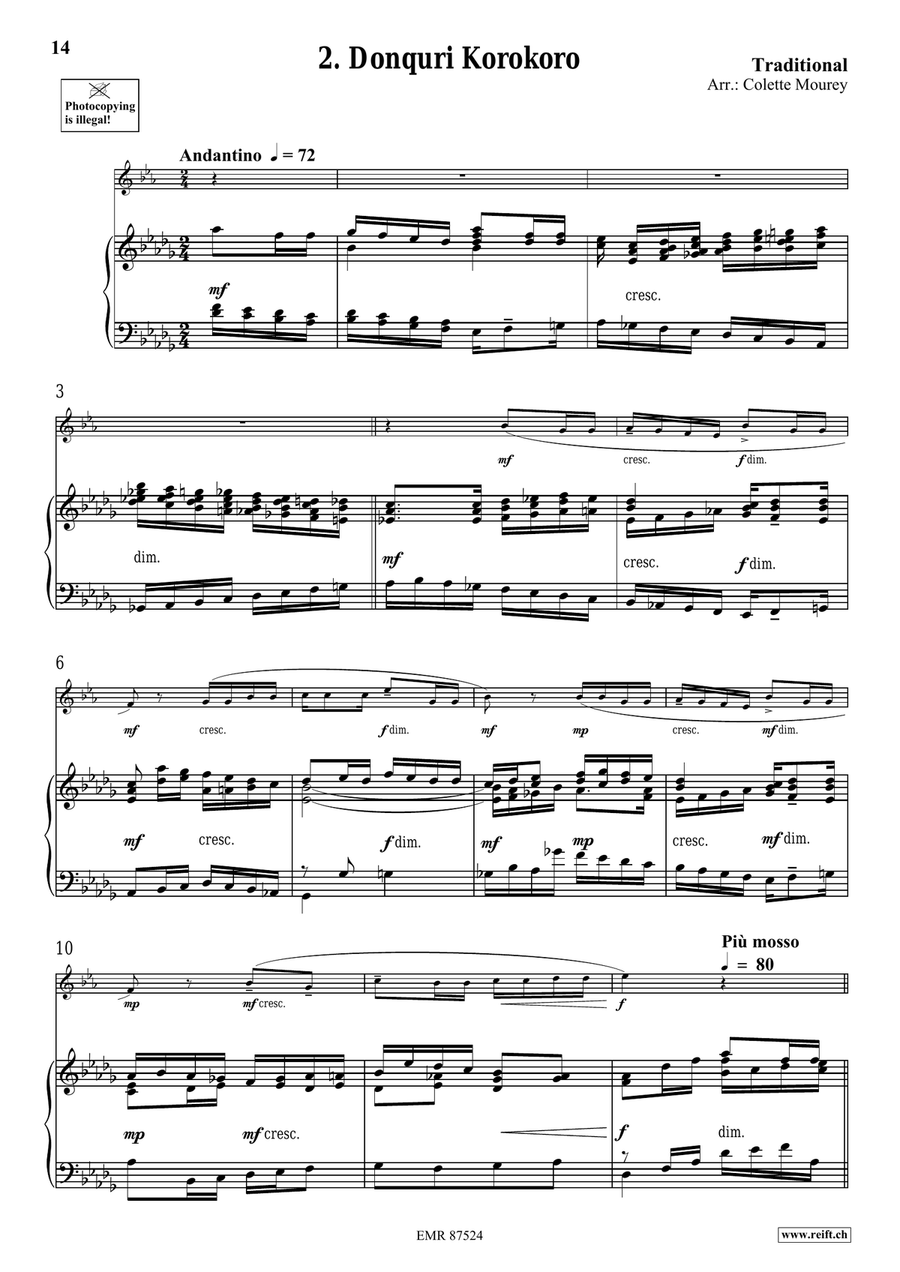 Folk Songs From Japan Folk Songs From Japan Tenor Saxophone scores gallery preview page 6