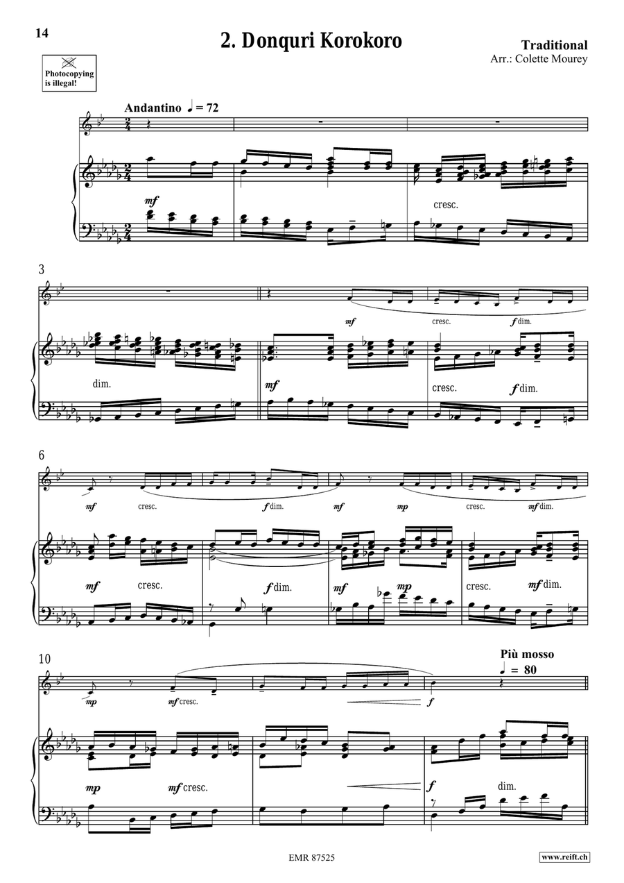 Folk Songs From Japan Folk Songs From Japan Baritone Saxophone scores gallery preview page 6