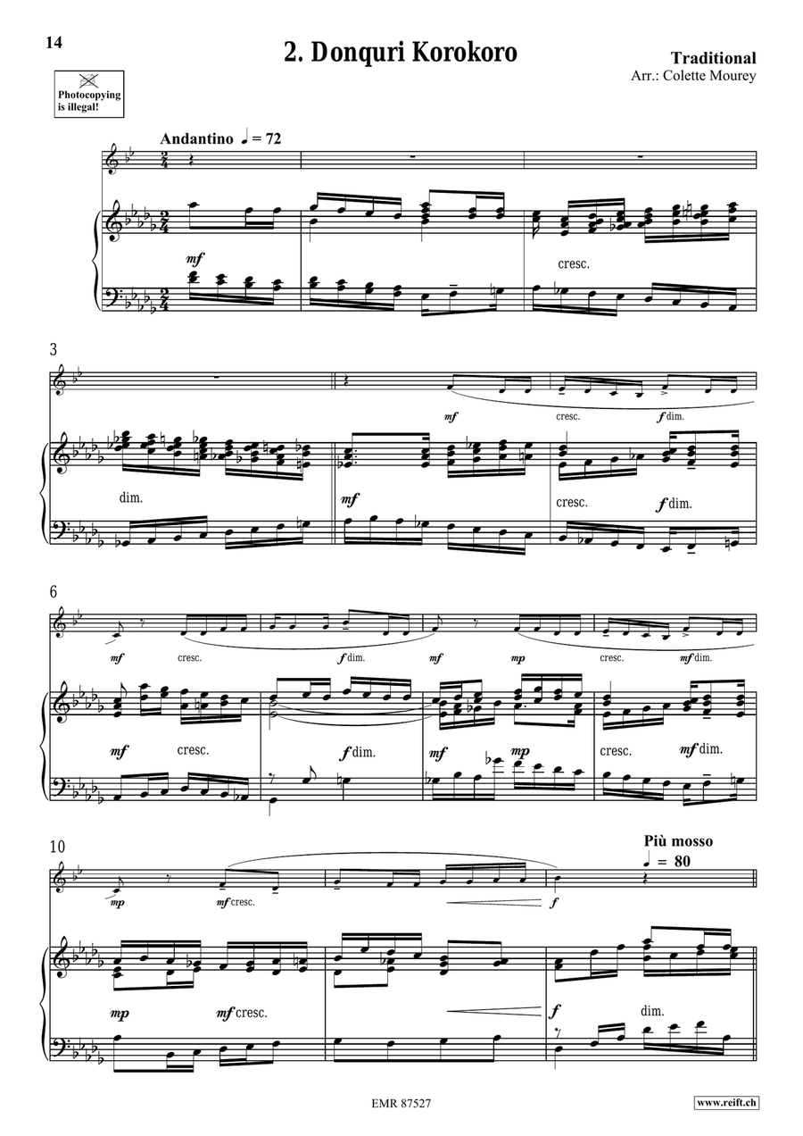 Folk Songs From Japan Folk Songs From Japan Horn scores gallery preview page 6