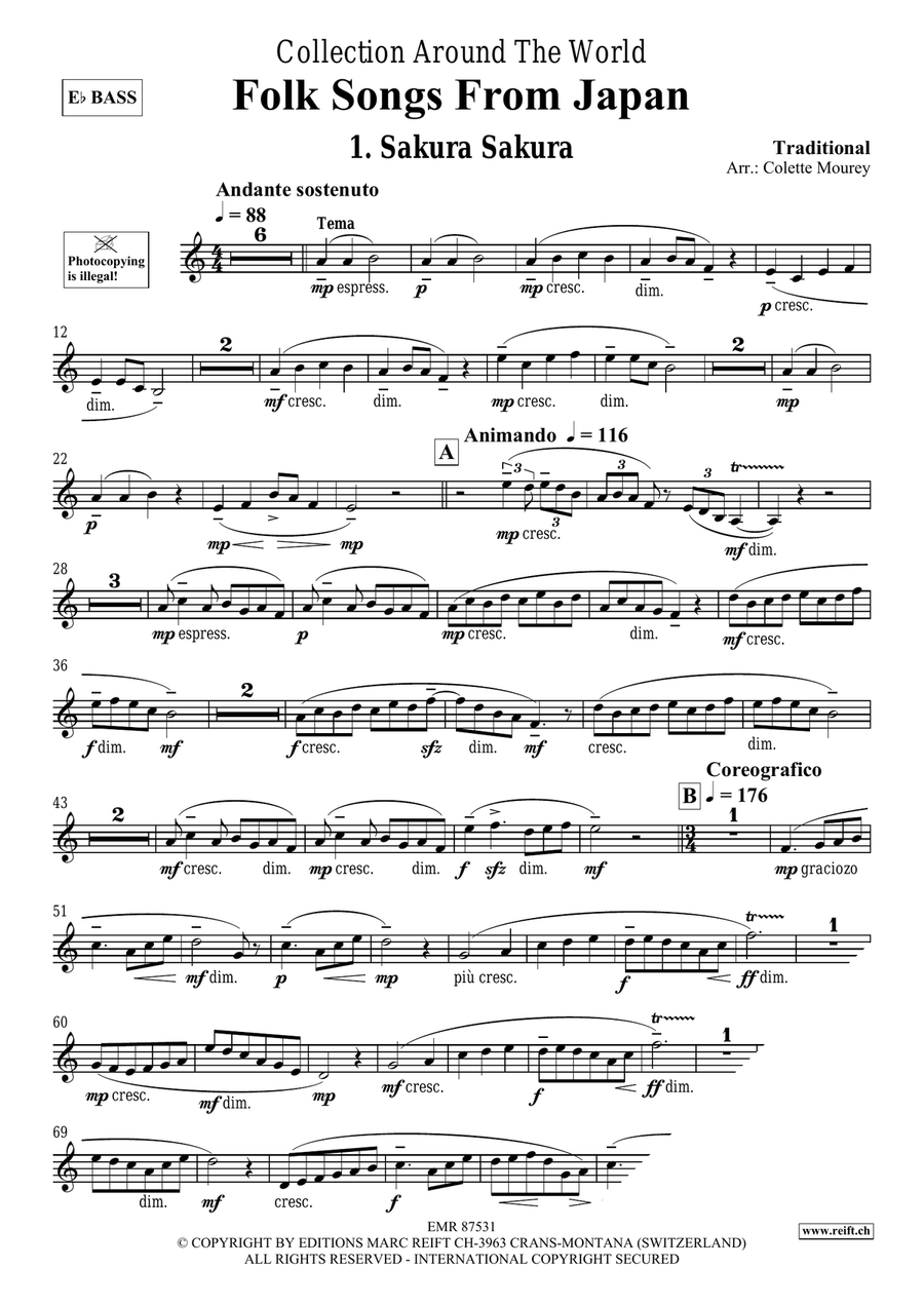 Folk Songs From Japan Folk Songs From Japan Organ scores gallery preview page 3