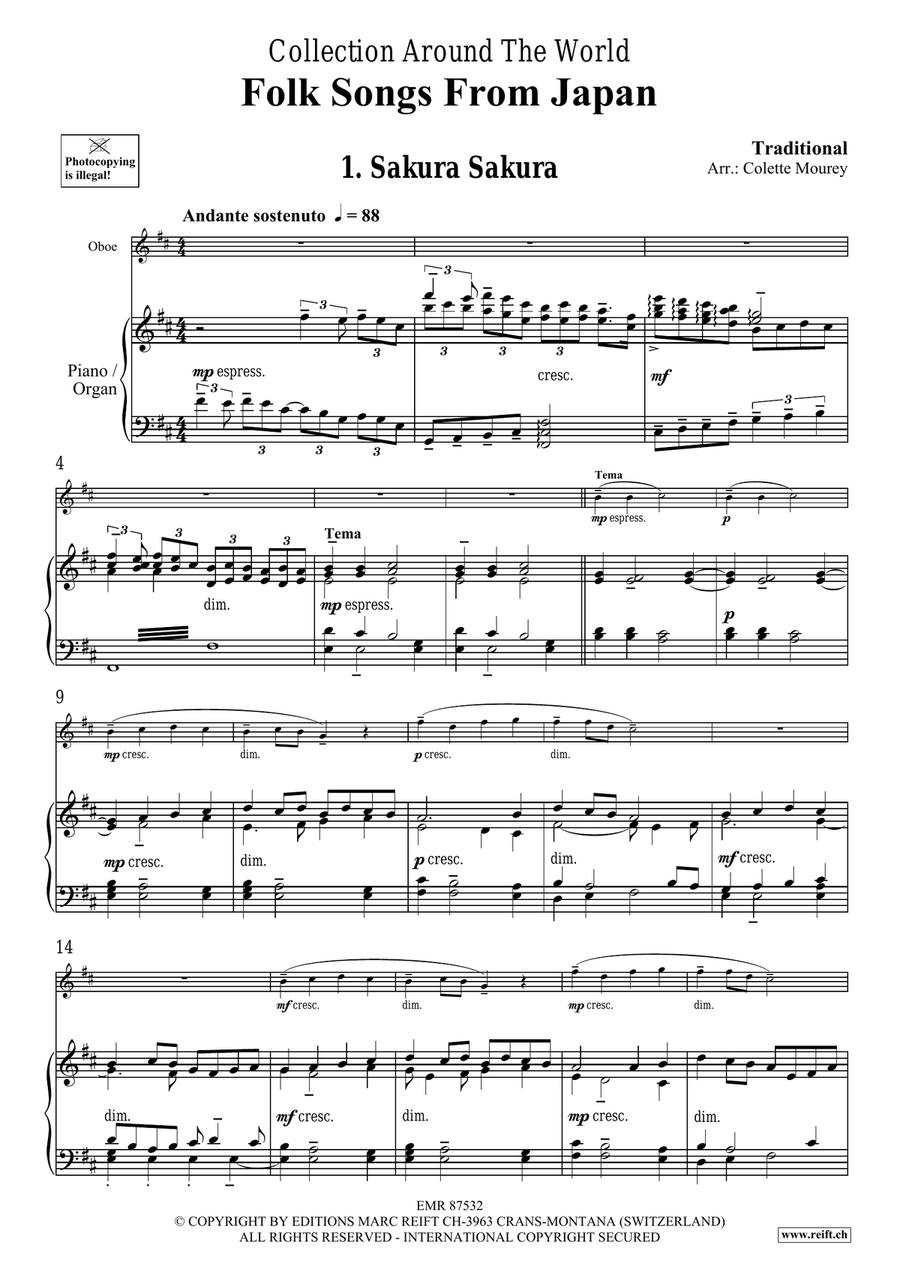 Folk Songs From Japan Folk Songs From Japan Organ scores gallery preview page 4