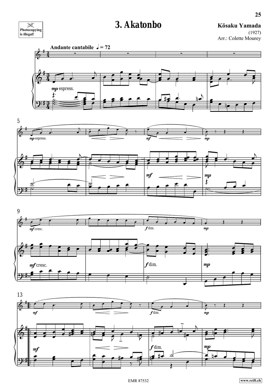 Folk Songs From Japan Folk Songs From Japan Organ scores gallery preview page 9