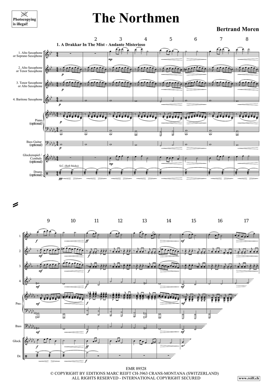 The Northmen The Northmen Saxophone Quartet scores gallery preview page 4