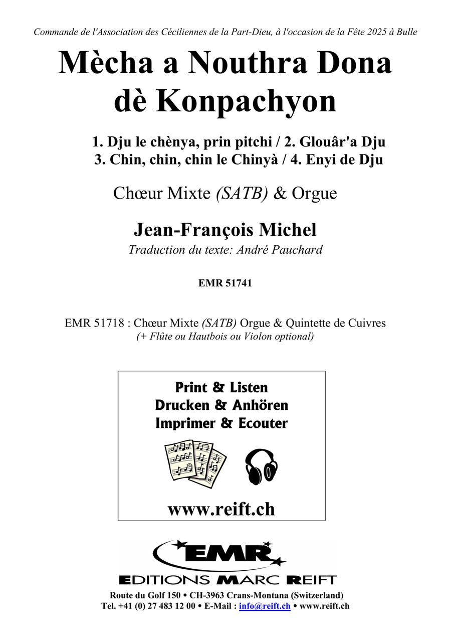 Mècha a Nouthra Dona dè Konpachyon Mixed Choir scores gallery preview page 2