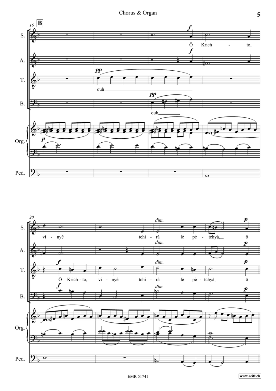 Mècha a Nouthra Dona dè Konpachyon Mixed Choir scores gallery preview page 6