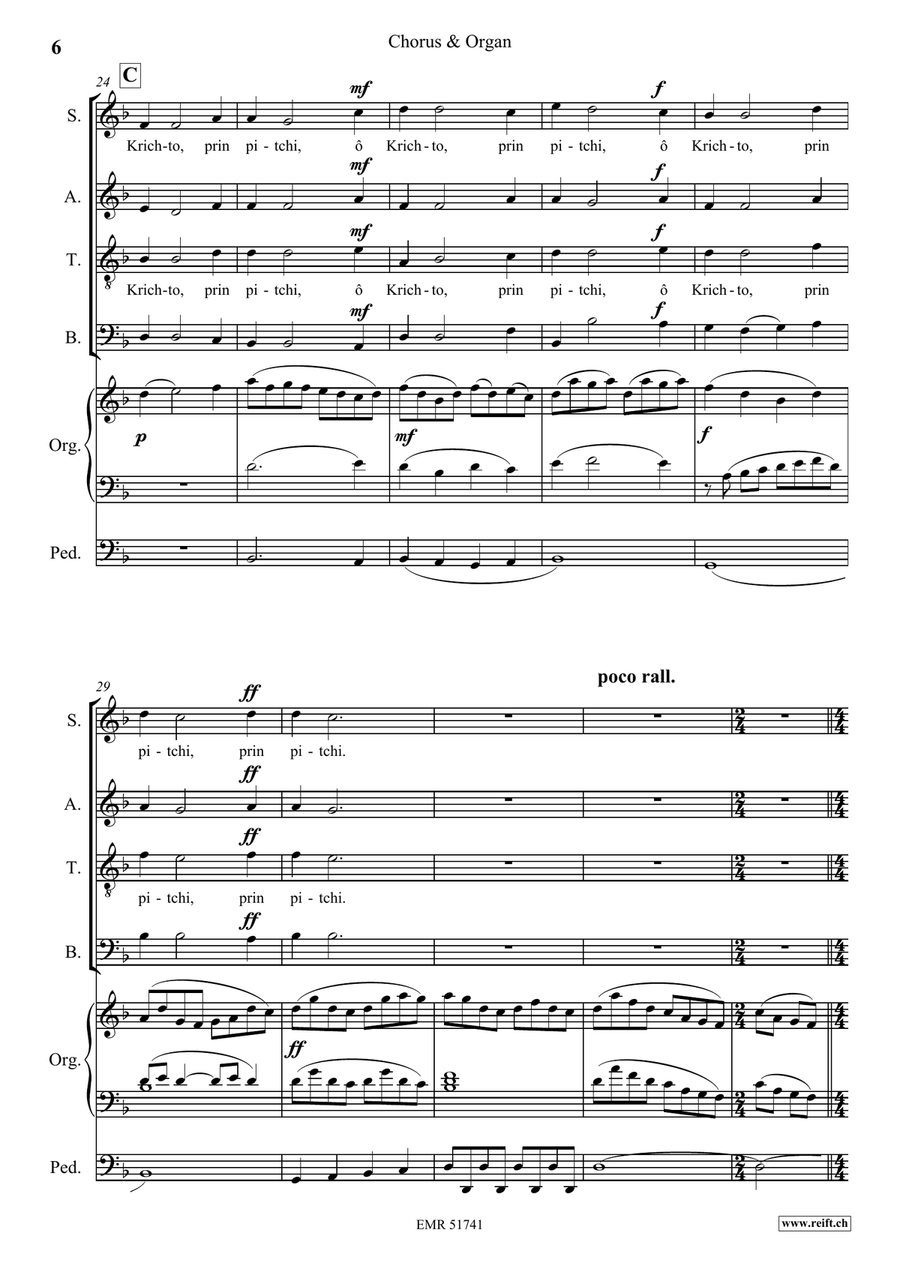 Mècha a Nouthra Dona dè Konpachyon Mixed Choir scores gallery preview page 7