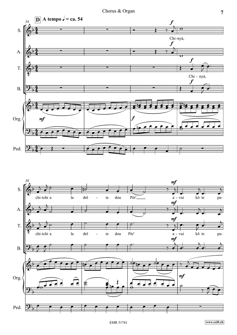 Mècha a Nouthra Dona dè Konpachyon Mixed Choir scores gallery preview page 8