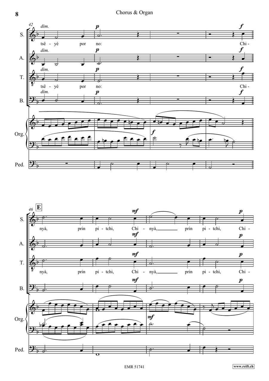 Mècha a Nouthra Dona dè Konpachyon Mixed Choir scores gallery preview page 9