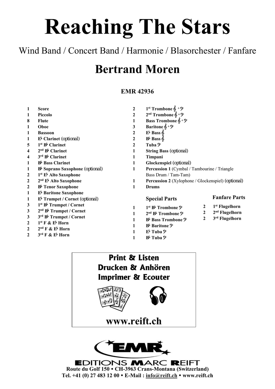 Reaching The Stars Reaching The Stars Concert Band scores gallery preview page 2
