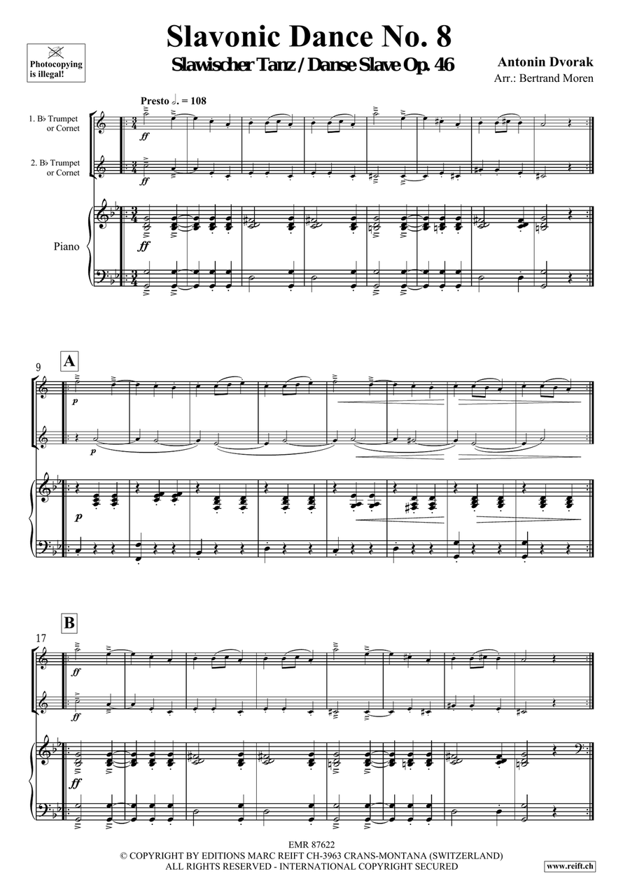 Slavonic Dance No. 8 Slavonic Dance No. 8 Trumpet Duet scores gallery preview page 3