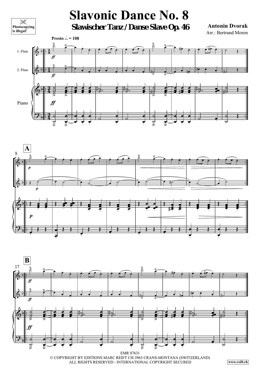 Slavonic Dance No. 8 Slavonic Dance No. 8 Flute Duet scores gallery preview page 3