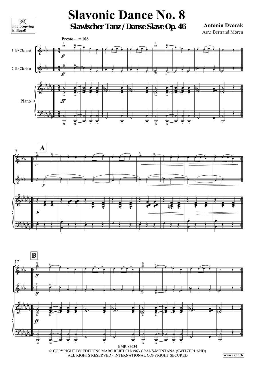 Slavonic Dance No. 8 Slavonic Dance No. 8 Clarinet Duet scores gallery preview page 3