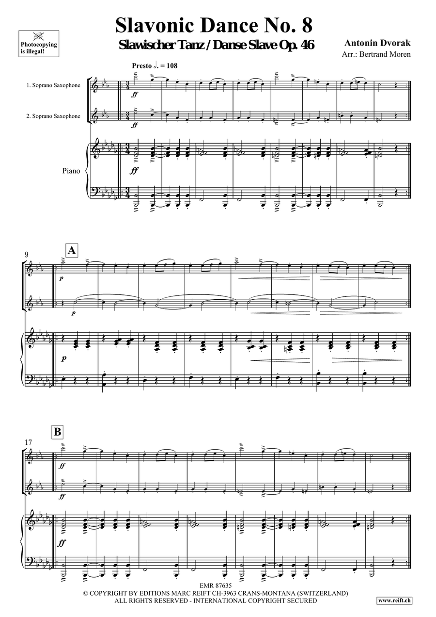 Slavonic Dance No. 8 Slavonic Dance No. 8 Soprano Saxophone scores gallery preview page 3