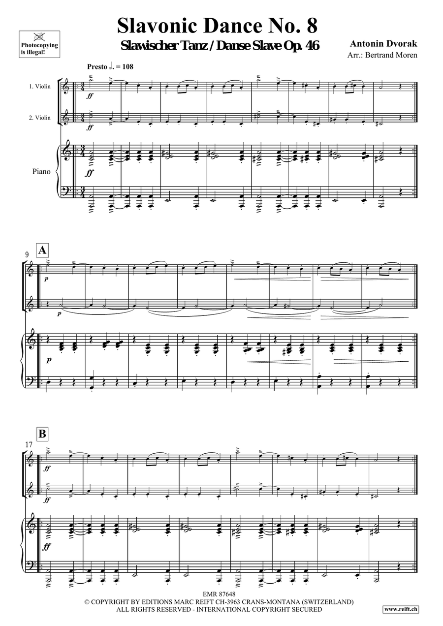 Slavonic Dance No. 8 Slavonic Dance No. 8 Violin scores gallery preview page 3