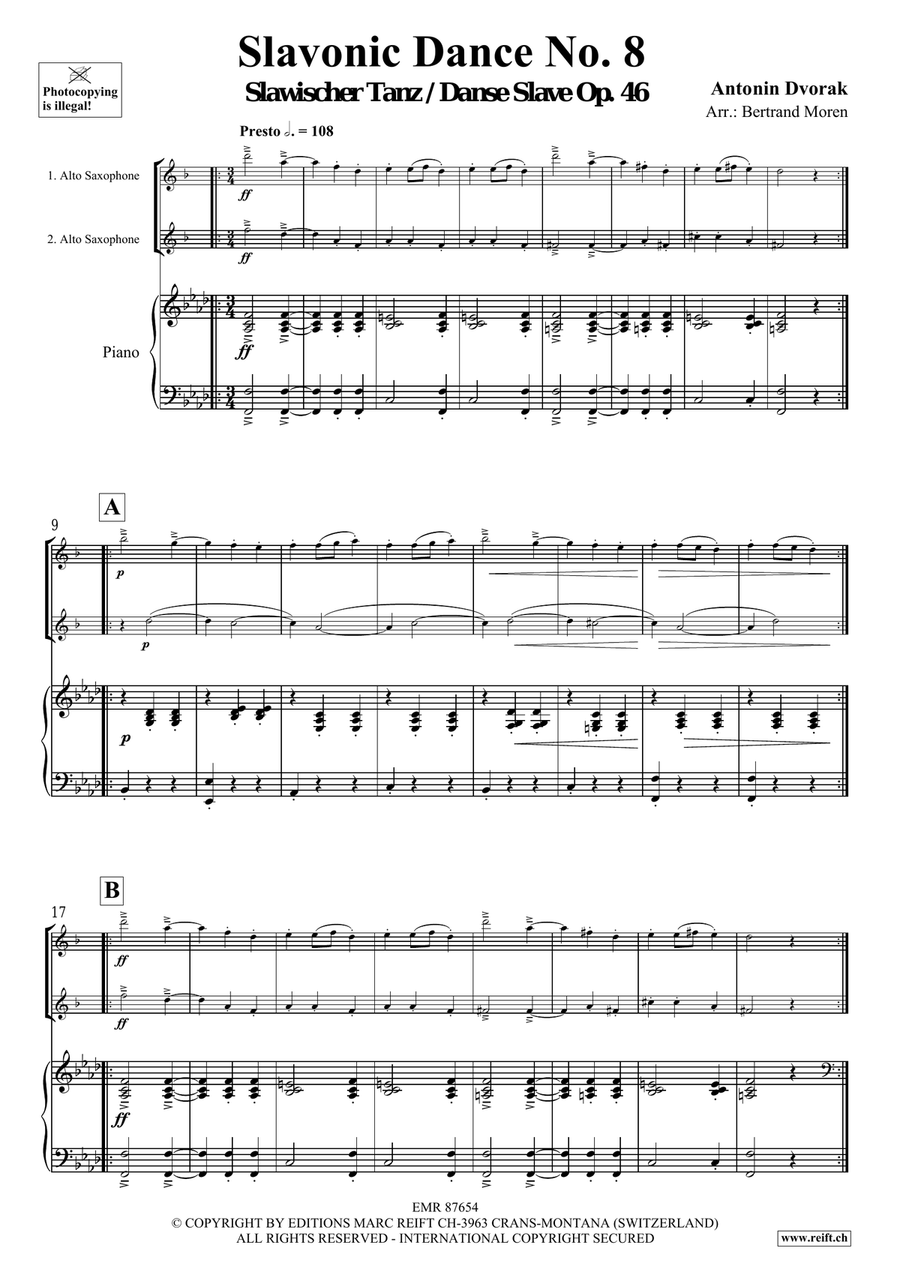 Slavonic Dance No. 8 Slavonic Dance No. 8 Alto Saxophone scores gallery preview page 3