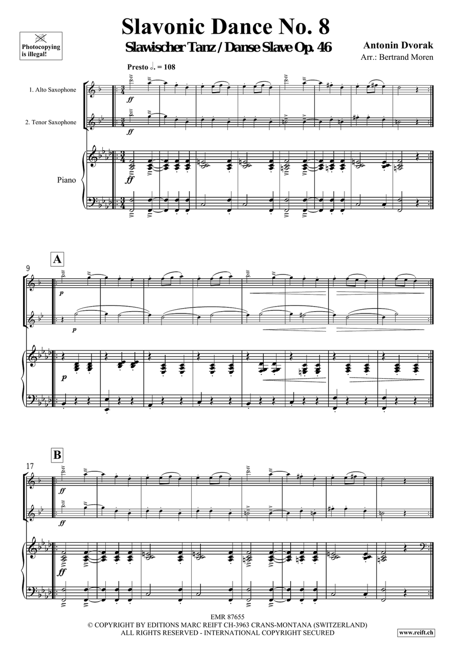 Slavonic Dance No. 8 Slavonic Dance No. 8 Tenor Saxophone scores gallery preview page 3