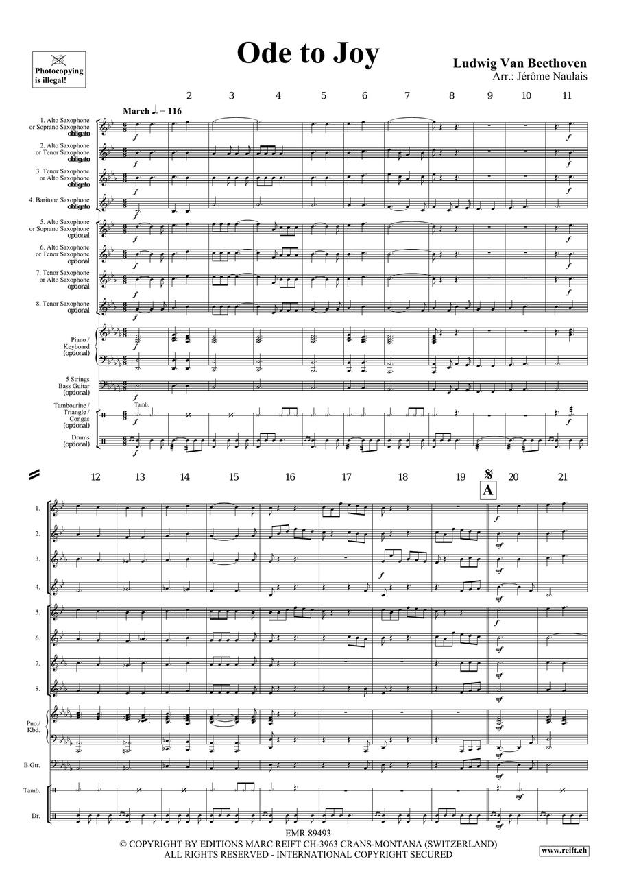 Ode To Joy Ode To Joy Saxophone scores gallery preview page 4