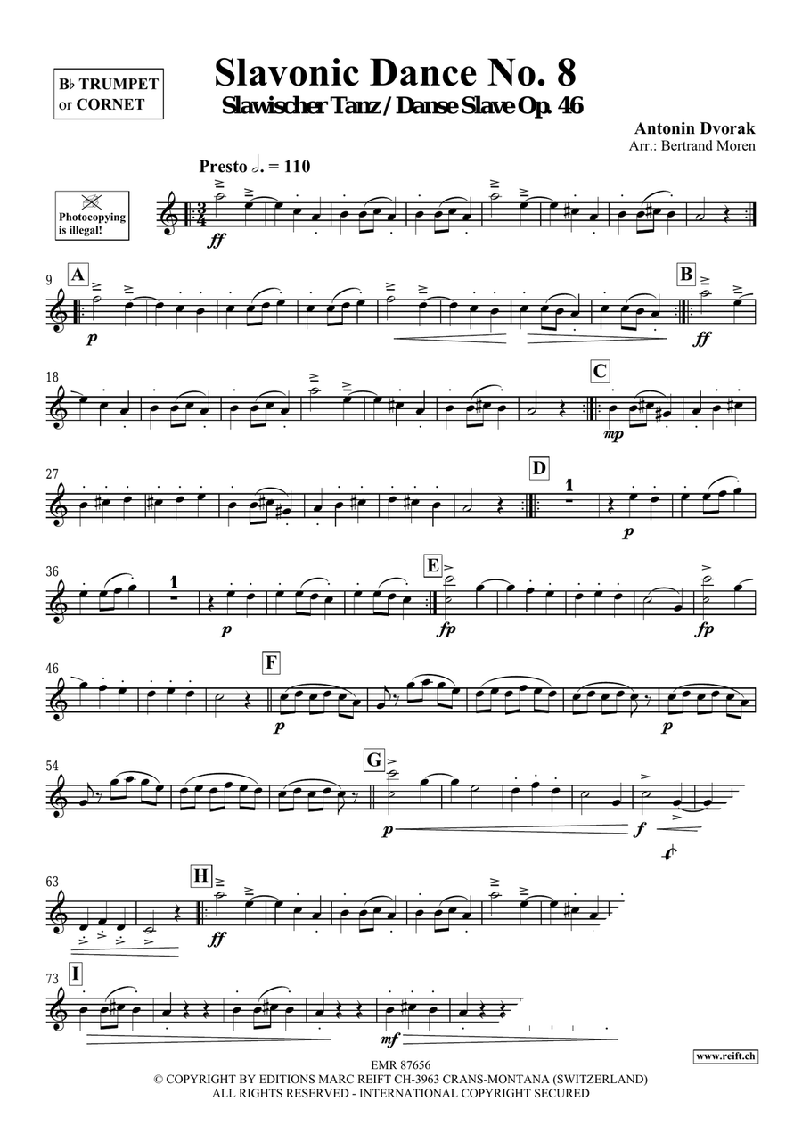 Slavonic Dance No. 8 Slavonic Dance No. 8 Cornet scores gallery preview page 3