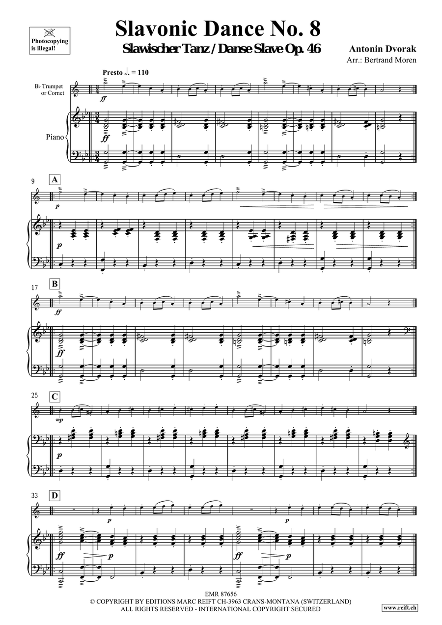 Slavonic Dance No. 8 Slavonic Dance No. 8 Cornet scores gallery preview page 4