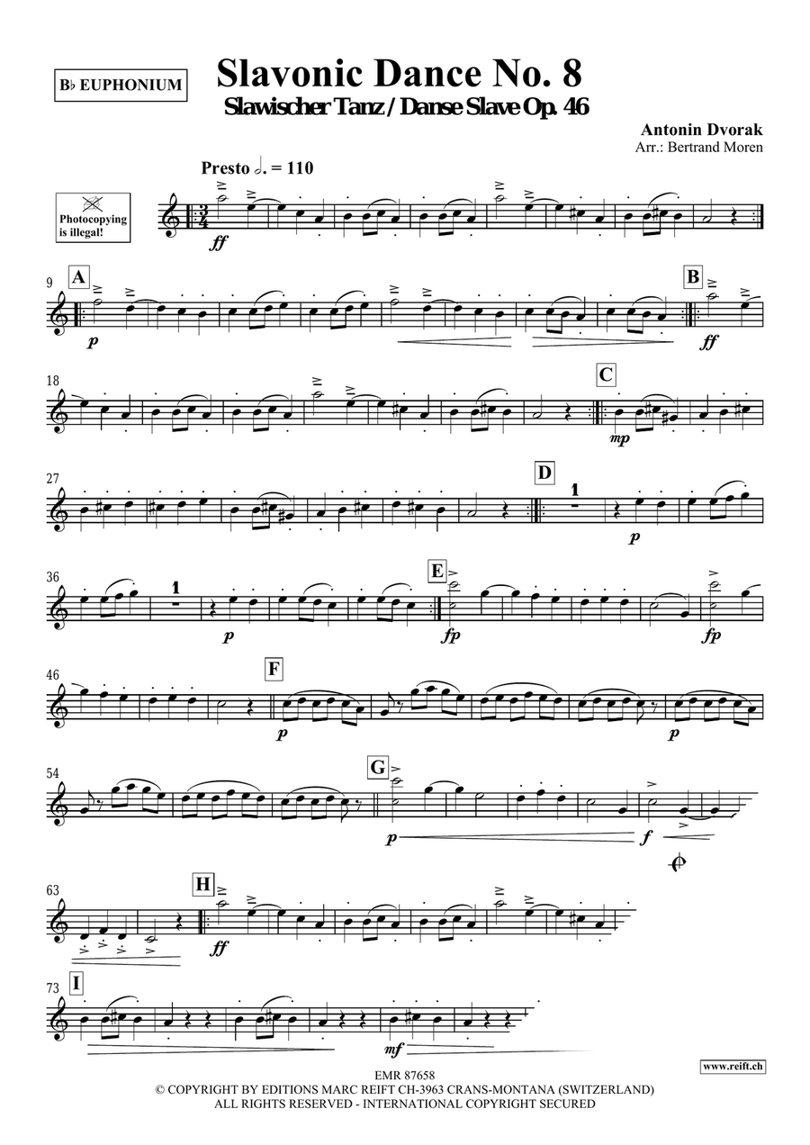 Slavonic Dance No. 8 Slavonic Dance No. 8 Euphonium scores gallery preview page 3