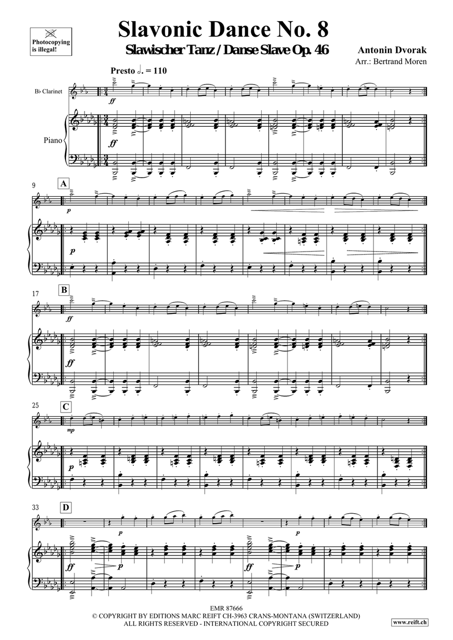Slavonic Dance No. 8 Slavonic Dance No. 8 Clarinet Solo scores gallery preview page 4