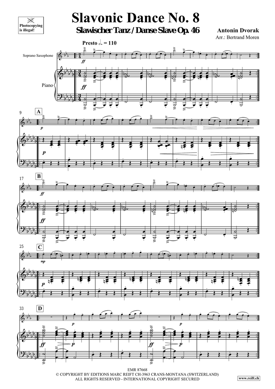 Slavonic Dance No. 8 Slavonic Dance No. 8 Soprano Saxophone scores gallery preview page 4