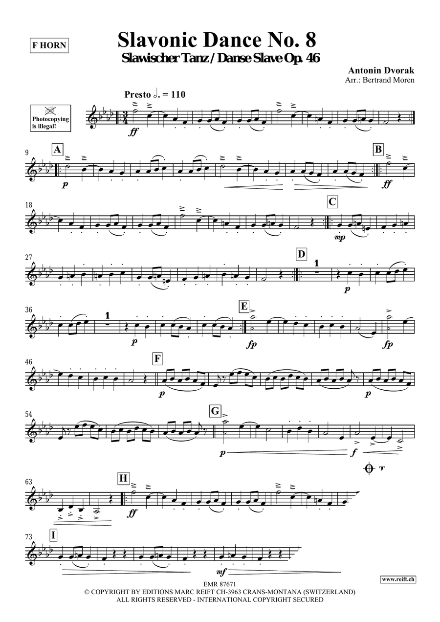 Slavonic Dance No. 8 Slavonic Dance No. 8 Horn scores gallery preview page 3