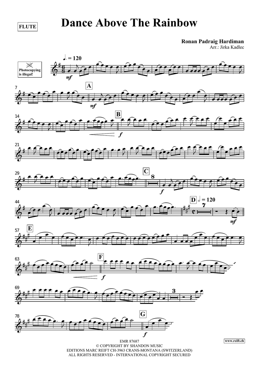 Dance Above The Rainbow Dance Above The Rainbow Flute Solo scores gallery preview page 3