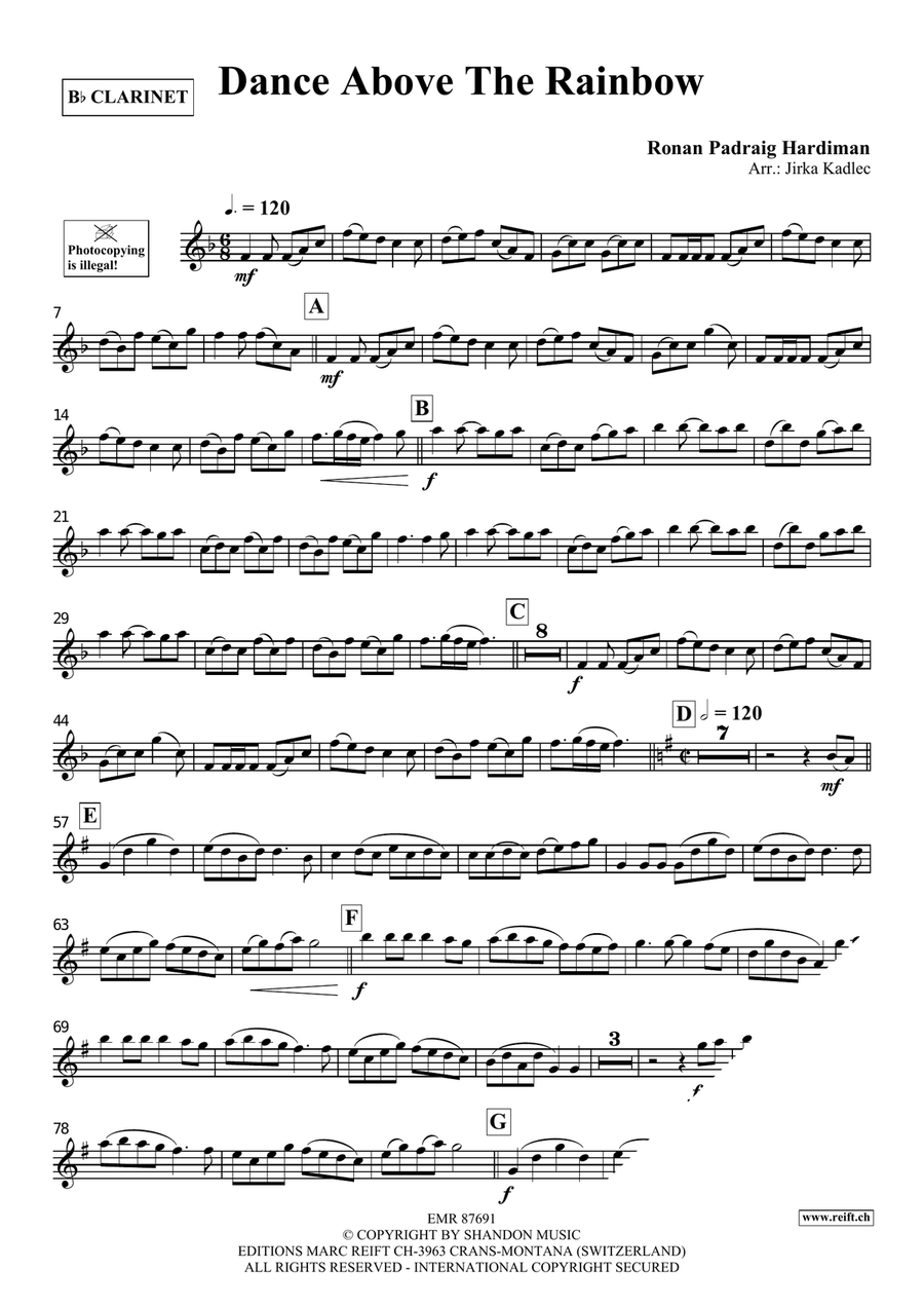 Dance Above The Rainbow Dance Above The Rainbow Clarinet Solo scores gallery preview page 3