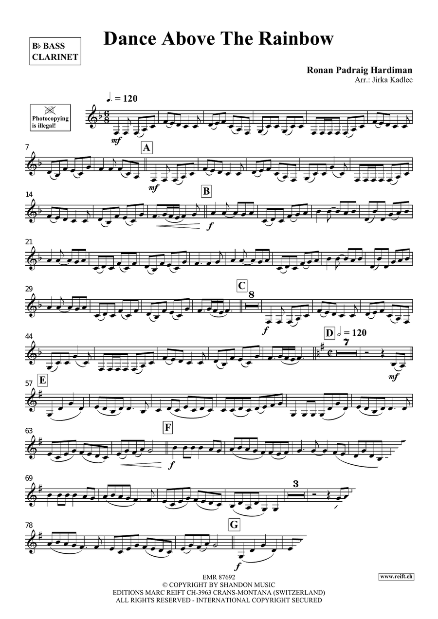 Dance Above The Rainbow Dance Above The Rainbow Bass Clarinet scores gallery preview page 3