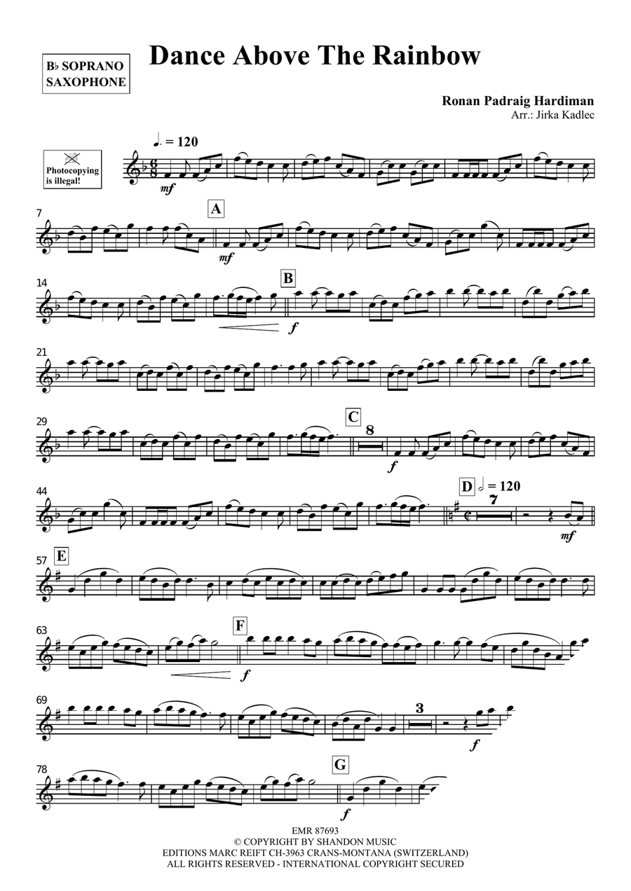 Dance Above The Rainbow Dance Above The Rainbow Soprano Saxophone scores gallery preview page 3